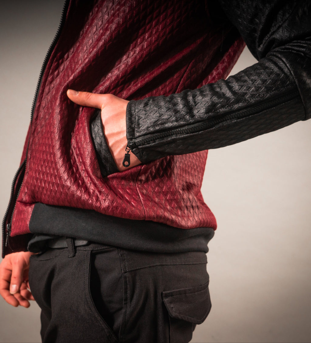 Chaqueta David Cod515, detalle parcial de cierres en la manga