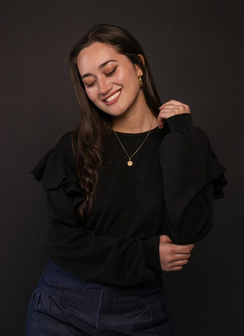Polera Krystal Negra Cod31699
