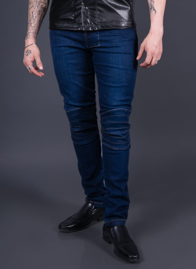 Jeans Paul azul con diseño en las rodillas