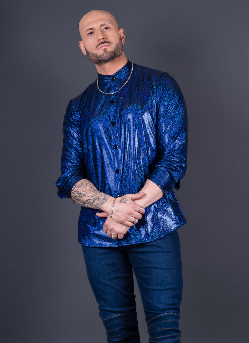 CAMISA PRAGA AZUL ELÉCTRICO Cod5012