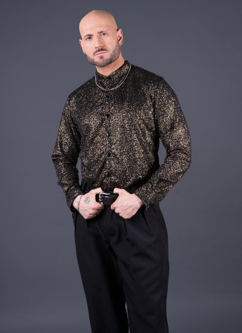 CAMISA PRAGA DORADA Cod5008