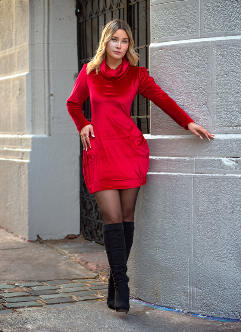 VESTIDO KADOOS Classic Terciopelo Cod5420
