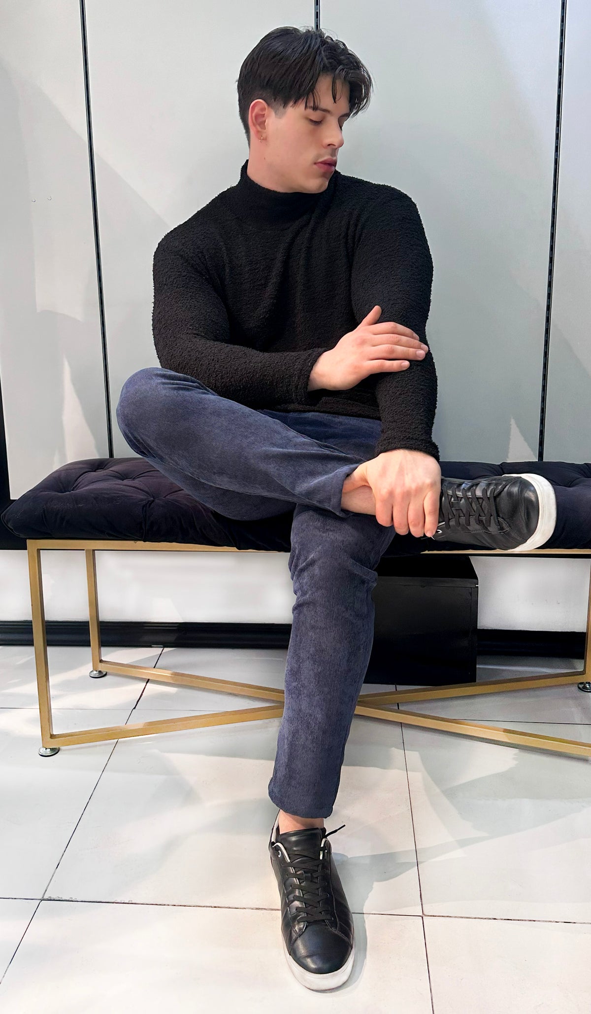 Pantalón Emilio Cotelé Azul Cod7564