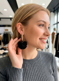 Aros Becky Dorado Negro Cod7896