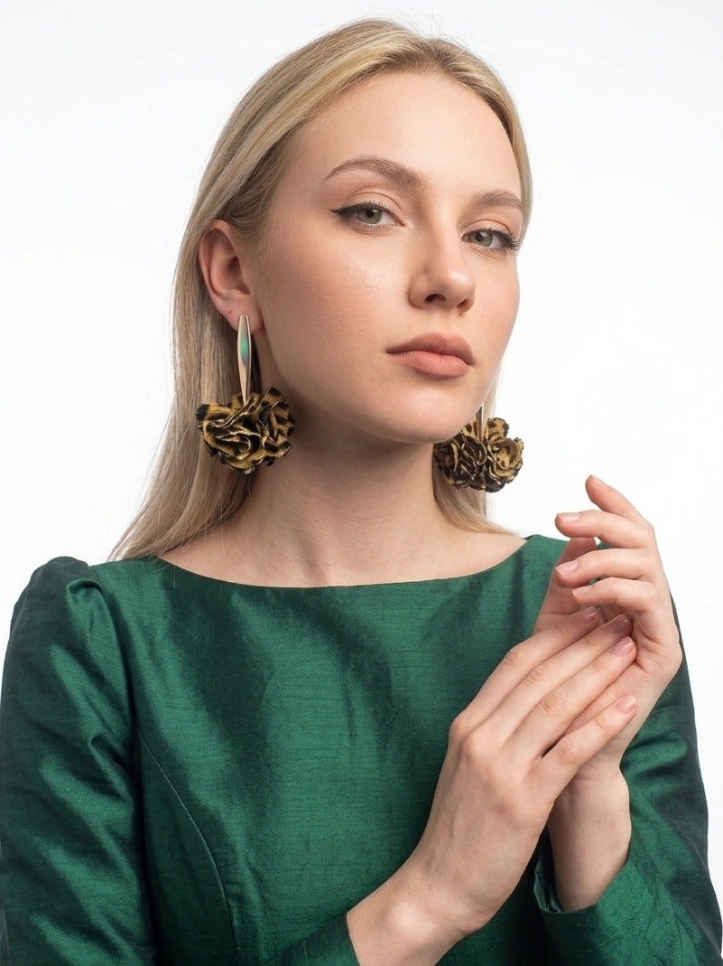 Aros Becky Dorado Animal Print Cod7899