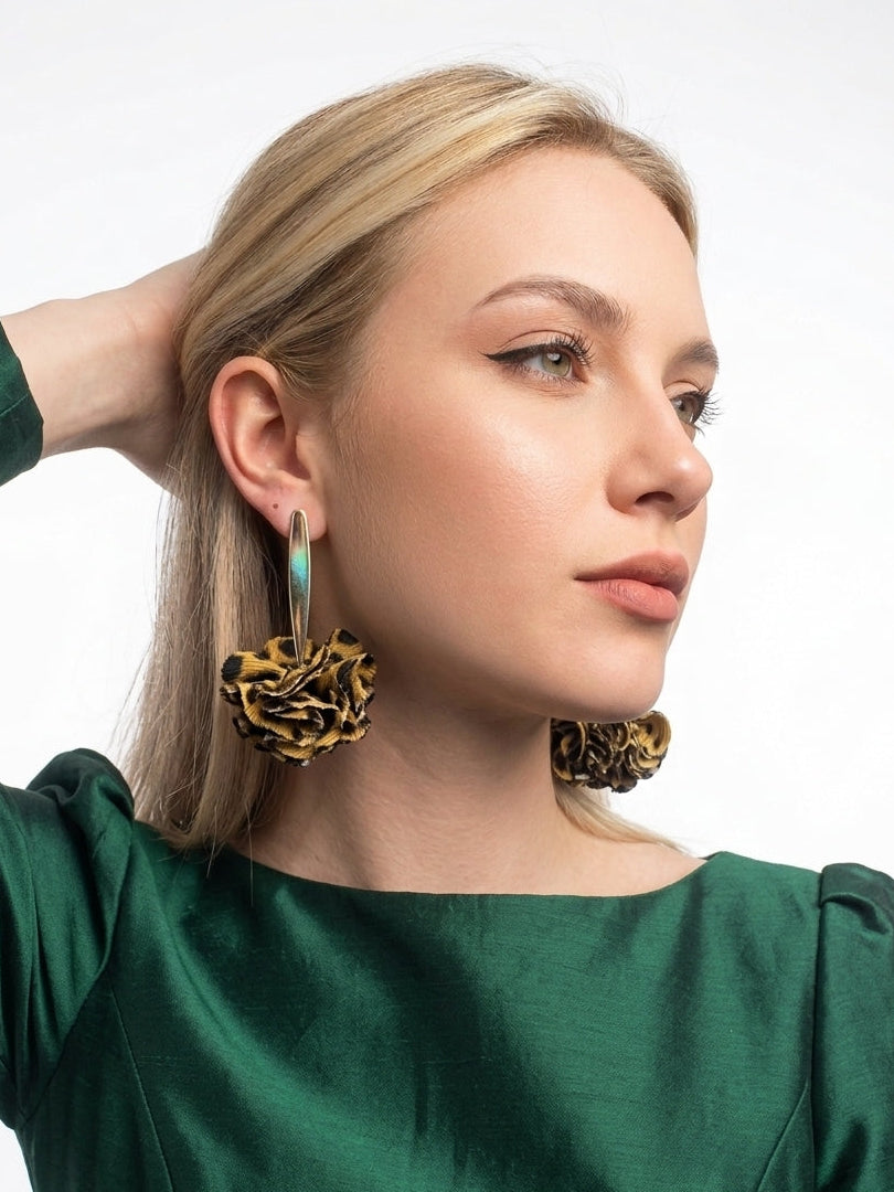 Aros Becky Dorado Animal Print Cod7899